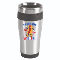 Funny Fouth Of July IM Just Here For The Wieners Hotdog Lover 16oz Travel Tumbler