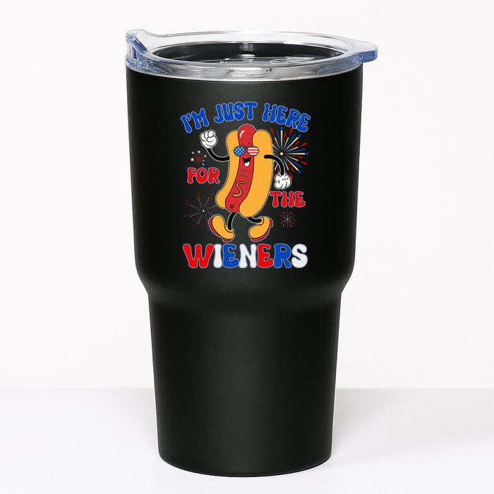 Funny Fouth Of July IM Just Here For The Wieners Hotdog Lover Tumbler