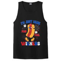 Funny Fouth Of July IM Just Here For The Wieners Hotdog Lover PosiCharge Competitor Tank