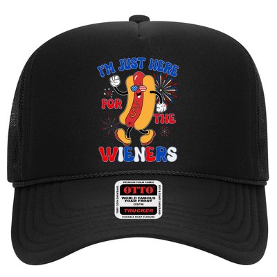 Funny Fouth Of July IM Just Here For The Wieners Hotdog Lover Trucker Hat