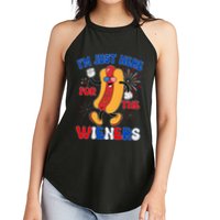 Funny Fouth Of July IM Just Here For The Wieners Hotdog Lover Women's Perfect Tri Rocker Tank