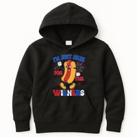 Funny Fouth Of July IM Just Here For The Wieners Hotdog Lover Kids Hoodie