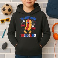 Funny Fouth Of July IM Just Here For The Wieners Hotdog Lover Kids Hoodie
