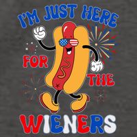 Funny Fouth Of July IM Just Here For The Wieners Hotdog Lover Vector Backpack