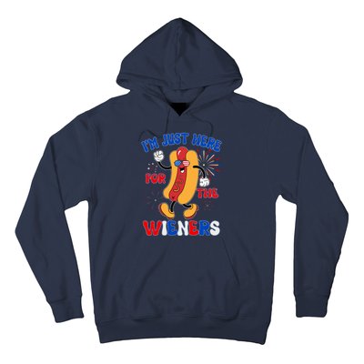 Funny Fouth Of July IM Just Here For The Wieners Hotdog Lover Hoodie