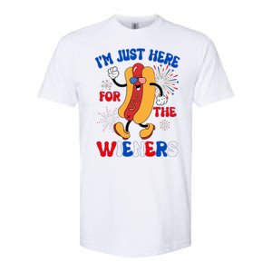 Funny Fouth Of July IM Just Here For The Wieners Hotdog Lover Softstyle® CVC T-Shirt