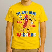 Funny Fouth Of July IM Just Here For The Wieners Hotdog Lover T-Shirt