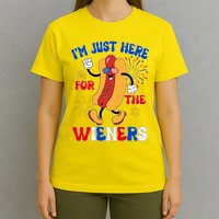 Funny Fouth Of July IM Just Here For The Wieners Hotdog Lover T-Shirt