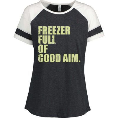 Freezer Full Of GoodAim Funny Vintage Enza Ladies Jersey Colorblock Tee