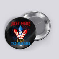 Funny Fourth of July 4th of July American Flag Button