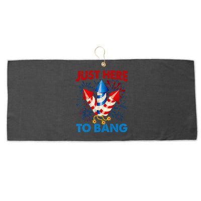 Funny Fourth of July 4th of July American Flag Large Microfiber Waffle Golf Towel