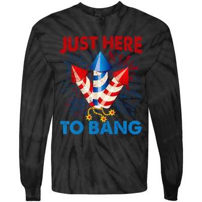 Funny Fourth of July 4th of July American Flag Tie-Dye Long Sleeve Shirt