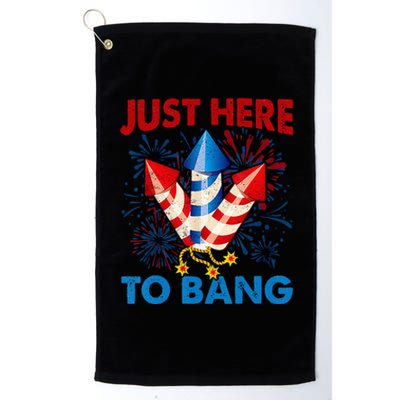 Funny Fourth of July 4th of July American Flag Platinum Collection Golf Towel