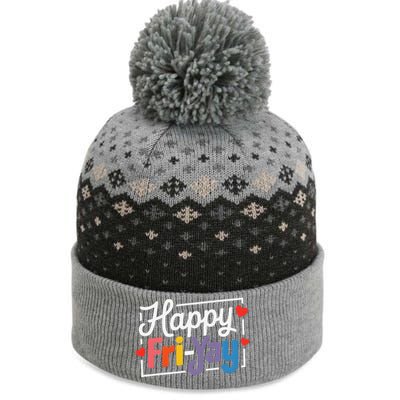 Fun Friyay Positive Vibes Happy Friday The Baniff Cuffed Pom Beanie