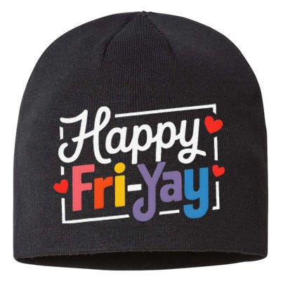 Fun Friyay Positive Vibes Happy Friday Sustainable Beanie