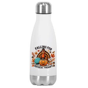 Falling For Physical Therapy Pt Pumpkin Fall Thanksgiving Stainless Steel Insulated Water Bottle