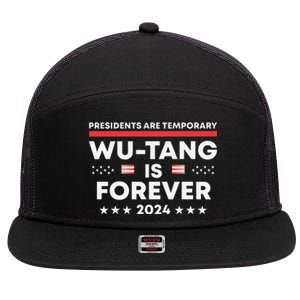 Funny Forever Presidents Are Temporary 2024 7 Panel Mesh Trucker Snapback Hat