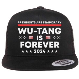 Funny Forever Presidents Are Temporary 2024 Flat Bill Trucker Hat