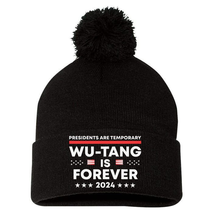 Funny Forever Presidents Are Temporary 2024 Pom Pom 12in Knit Beanie