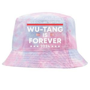 Funny Forever Presidents Are Temporary 2024 Tie-Dyed Bucket Hat