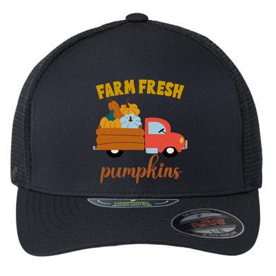 Farm Fresh Pumpkins Fall Vintage Truck Flexfit Unipanel Trucker Cap