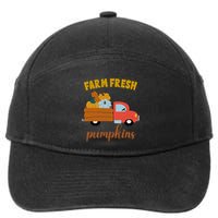 Farm Fresh Pumpkins Fall Vintage Truck 7-Panel Snapback Hat