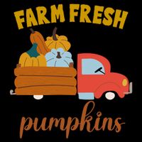 Farm Fresh Pumpkins Fall Vintage Truck 7-Panel Snapback Hat