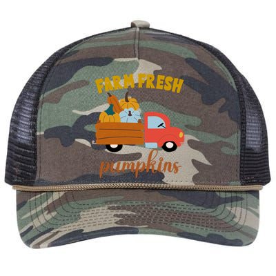 Farm Fresh Pumpkins Fall Vintage Truck Retro Rope Trucker Hat Cap