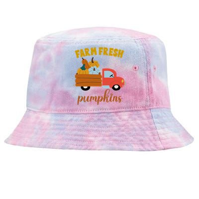 Farm Fresh Pumpkins Fall Vintage Truck Tie-Dyed Bucket Hat