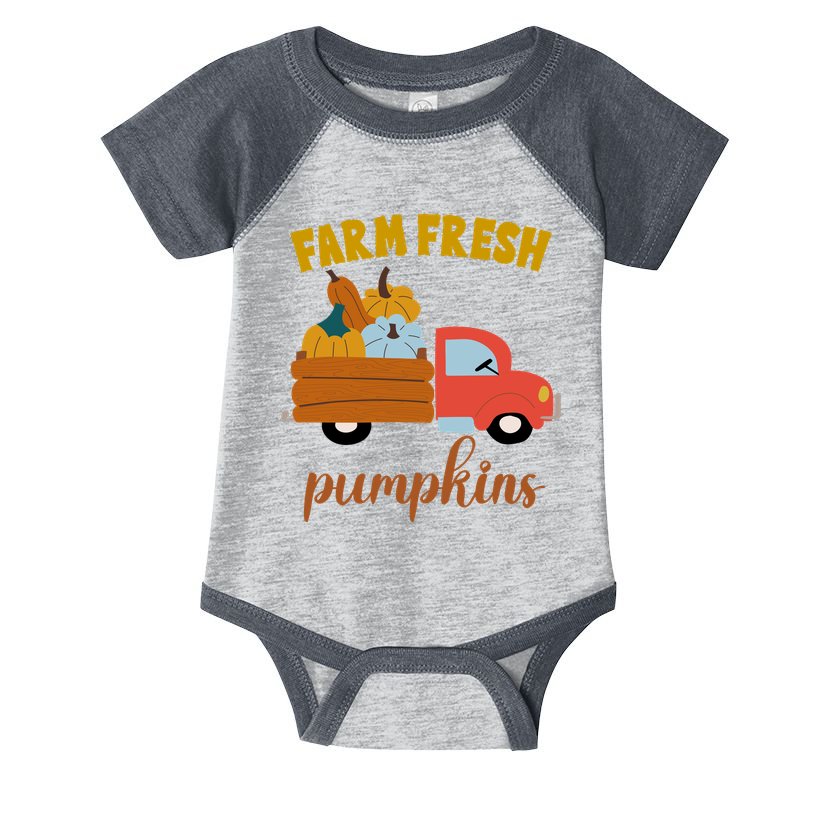 Farm Fresh Pumpkins Fall Vintage Truck Infant Baby Jersey Bodysuit
