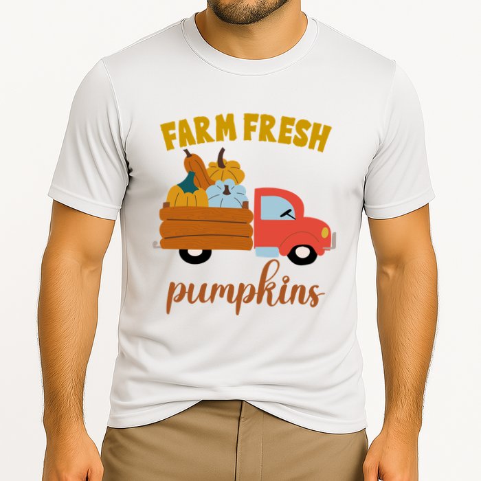Farm Fresh Pumpkins Fall Vintage Truck Performance Shirt