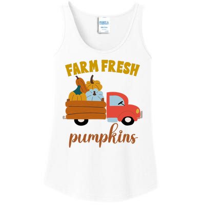 Farm Fresh Pumpkins Fall Vintage Truck Ladies Essential Tank