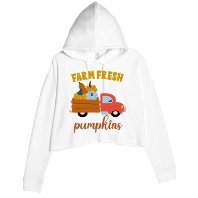 Farm Fresh Pumpkins Fall Vintage Truck Crop Fleece Hoodie