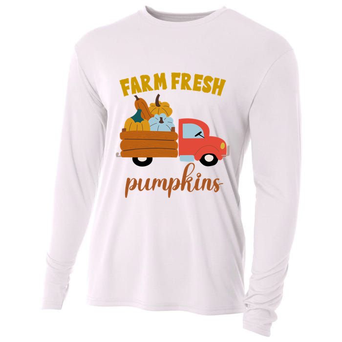 Farm Fresh Pumpkins Fall Vintage Truck Cooling Performance Long Sleeve Crew