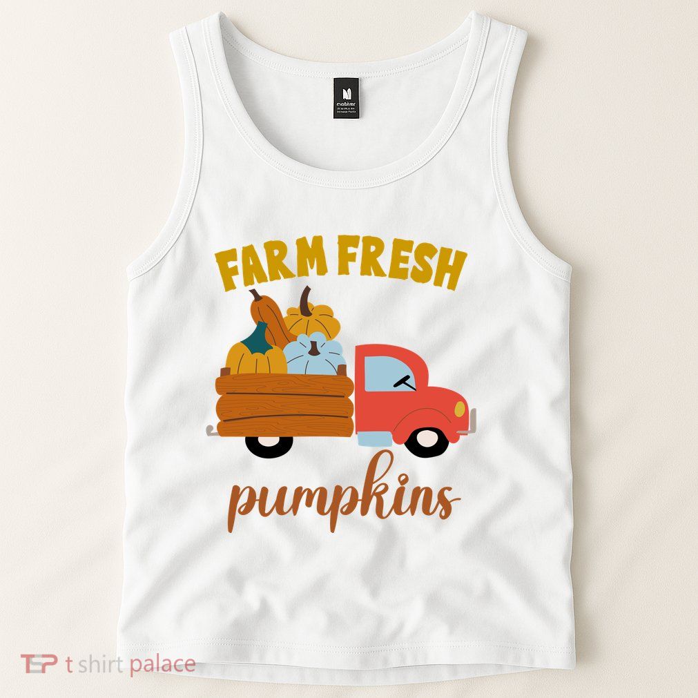 Farm Fresh Pumpkins Fall Vintage Truck Tank Top