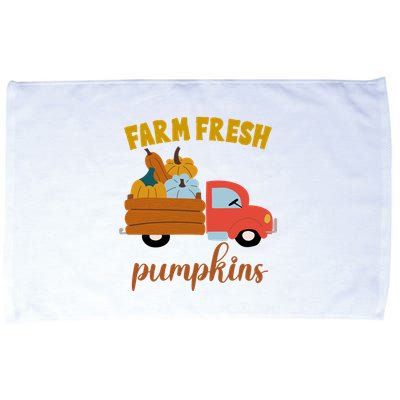 Farm Fresh Pumpkins Fall Vintage Truck Microfiber Hand Towel