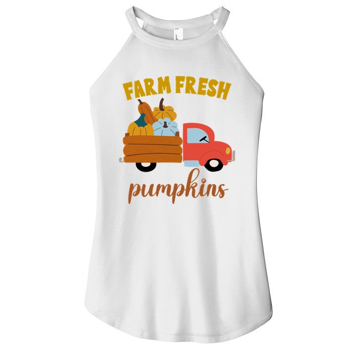 Farm Fresh Pumpkins Fall Vintage Truck Women's Perfect Tri Rocker Tank