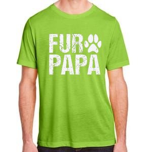 Funny Fur Papa Pet Lover Dog Dad Fathers Day Adult ChromaSoft Performance T-Shirt