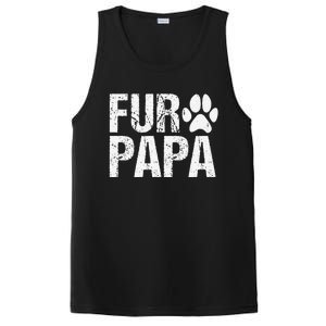 Funny Fur Papa Pet Lover Dog Dad Fathers Day PosiCharge Competitor Tank