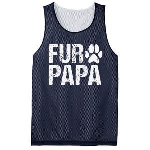 Funny Fur Papa Pet Lover Dog Dad Fathers Day Mesh Reversible Basketball Jersey Tank