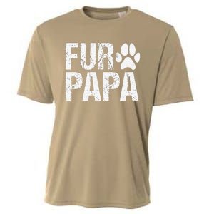 Funny Fur Papa Pet Lover Dog Dad Fathers Day Cooling Performance Crew T-Shirt