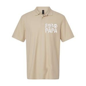 Funny Fur Papa Pet Lover Dog Dad Fathers Day Softstyle Adult Sport Polo