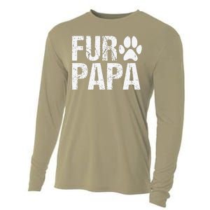 Funny Fur Papa Pet Lover Dog Dad Fathers Day Cooling Performance Long Sleeve Crew