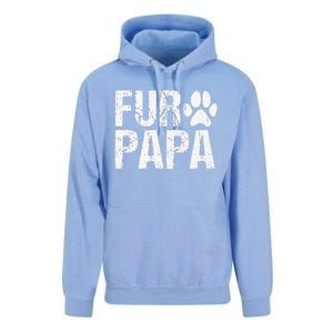 Funny Fur Papa Pet Lover Dog Dad Fathers Day Unisex Surf Hoodie