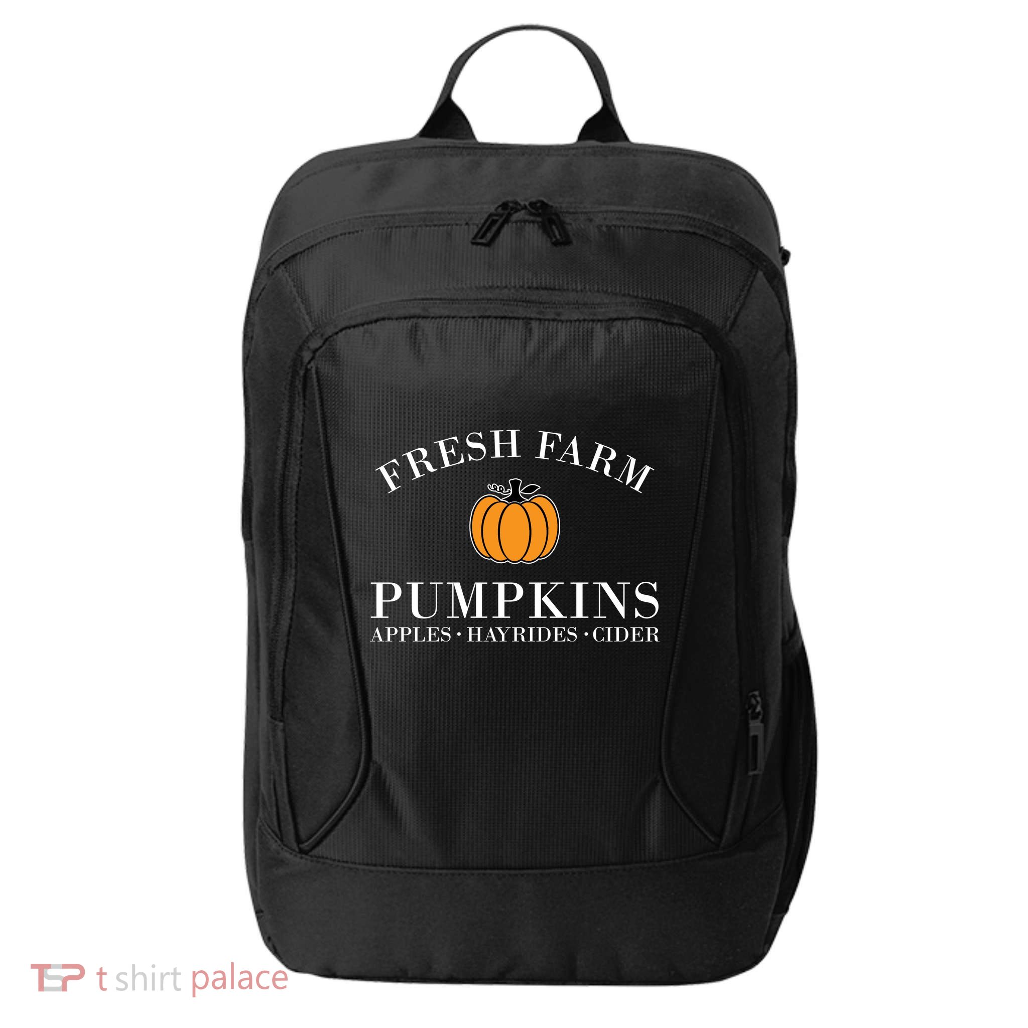 Fresh Farm Pumpkins Apples Hayrides Cider City Backpack