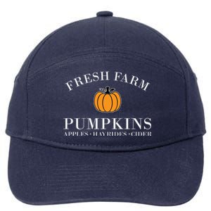 Fresh Farm Pumpkins Apples Hayrides Cider 7-Panel Snapback Hat