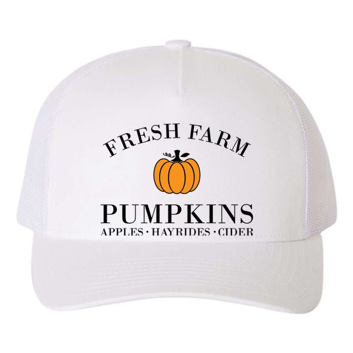 Fresh Farm Pumpkins Apples Hayrides Cider Yupoong Adult 5-Panel Trucker Hat