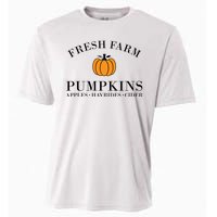 Fresh Farm Pumpkins Apples Hayrides Cider Cooling Performance Crew T-Shirt