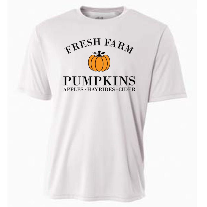 Fresh Farm Pumpkins Apples Hayrides Cider Cooling Performance Crew T-Shirt