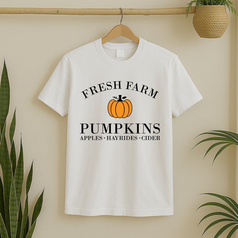Fresh Farm Pumpkins Apples Hayrides Cider T-Shirt
